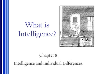 What is
Intelligence?
Chapter 8
Intelligence and Individual Differences
 