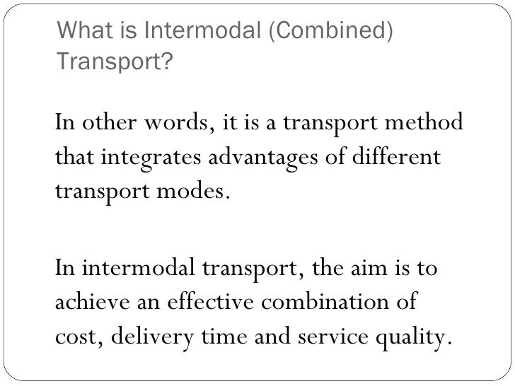 Intermodal transport