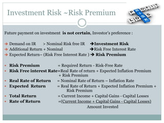What is investment 1 | PPTX