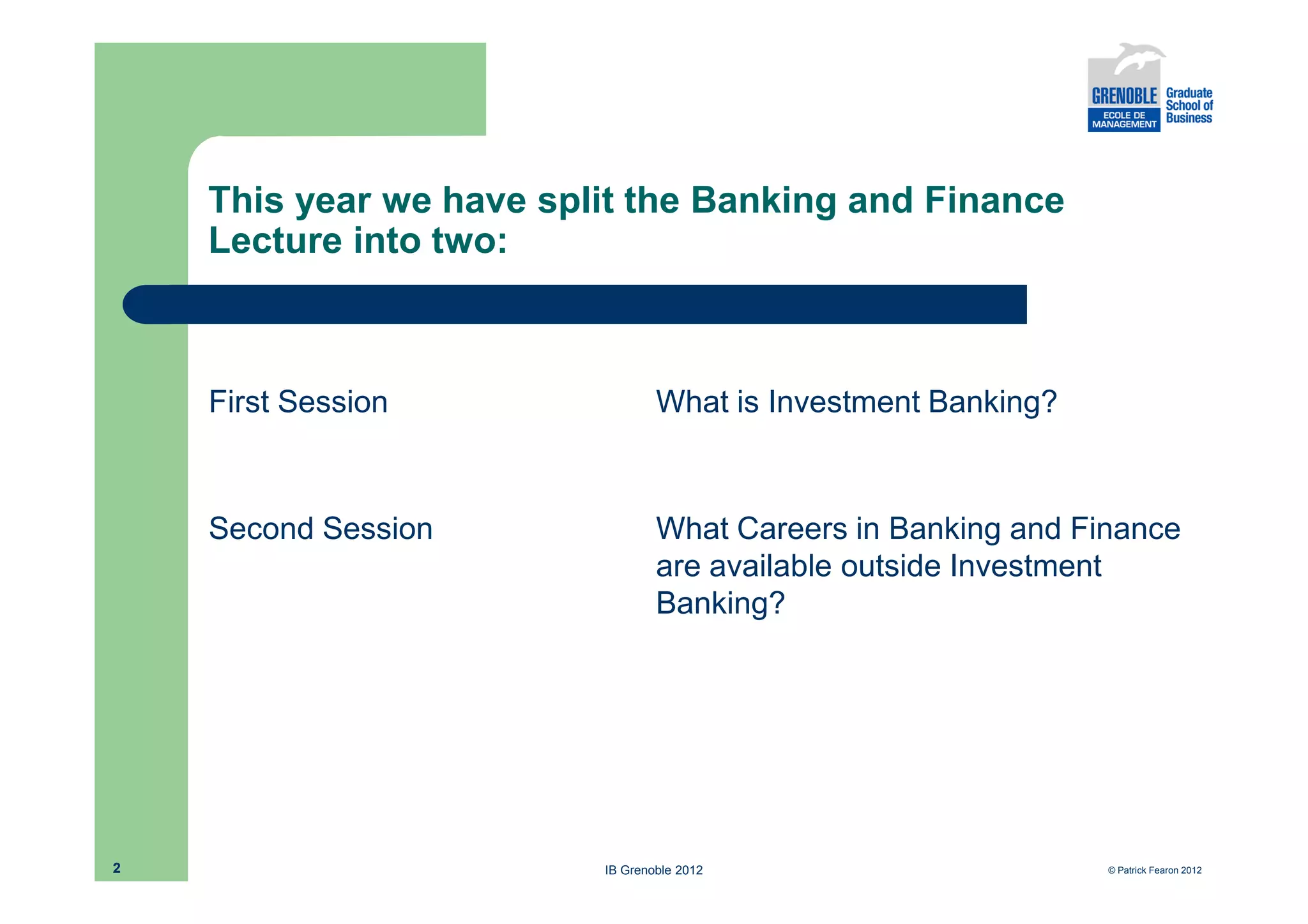What is investment banking | PDF