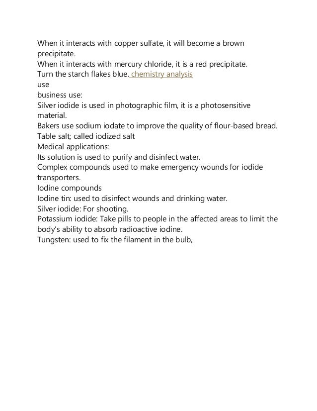 iodine properties and uses