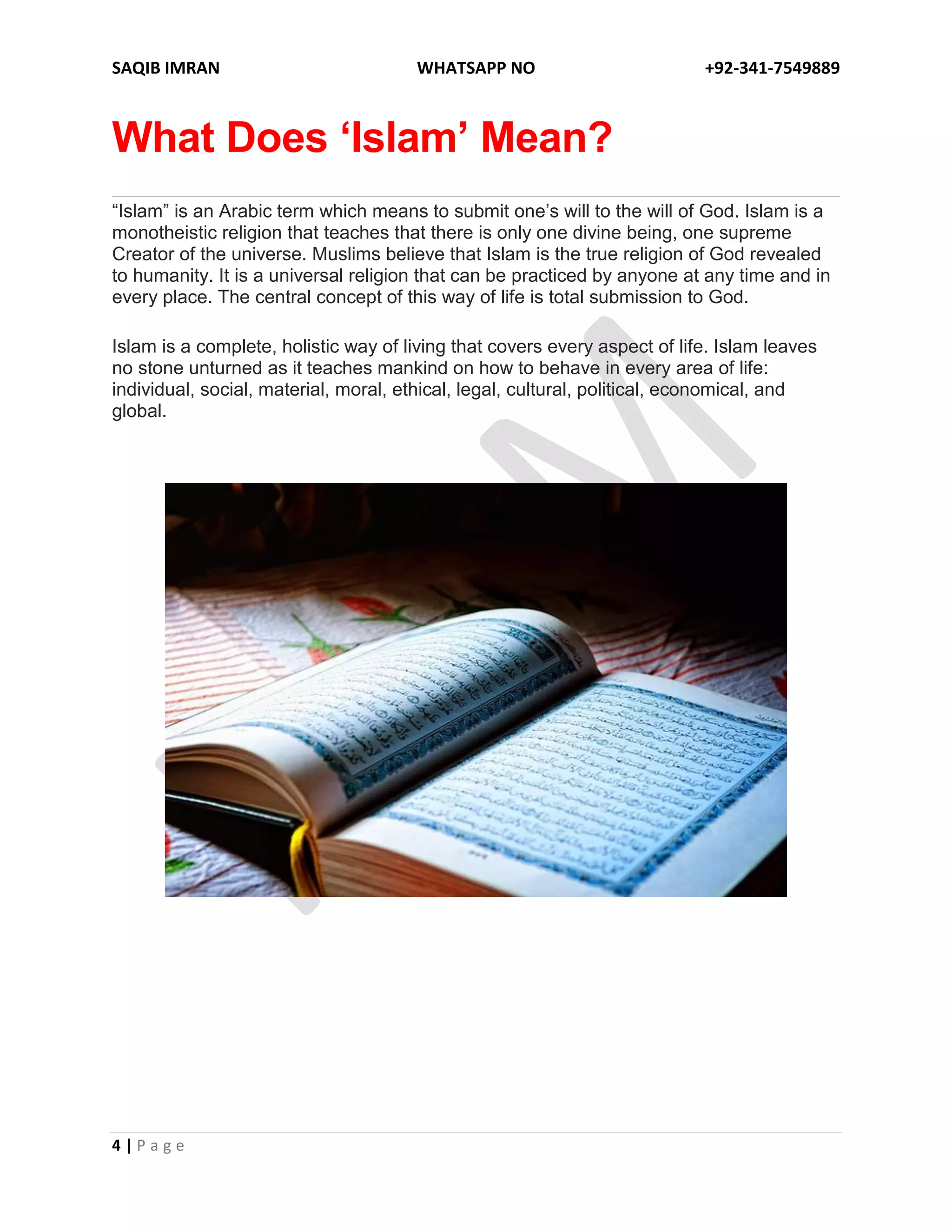 What is islam. | PDF