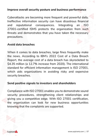 Isms Performance Report What is ISO 27001 , and why does it matter | PDF