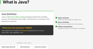 Java as a high-level, object oriented ja | PDF