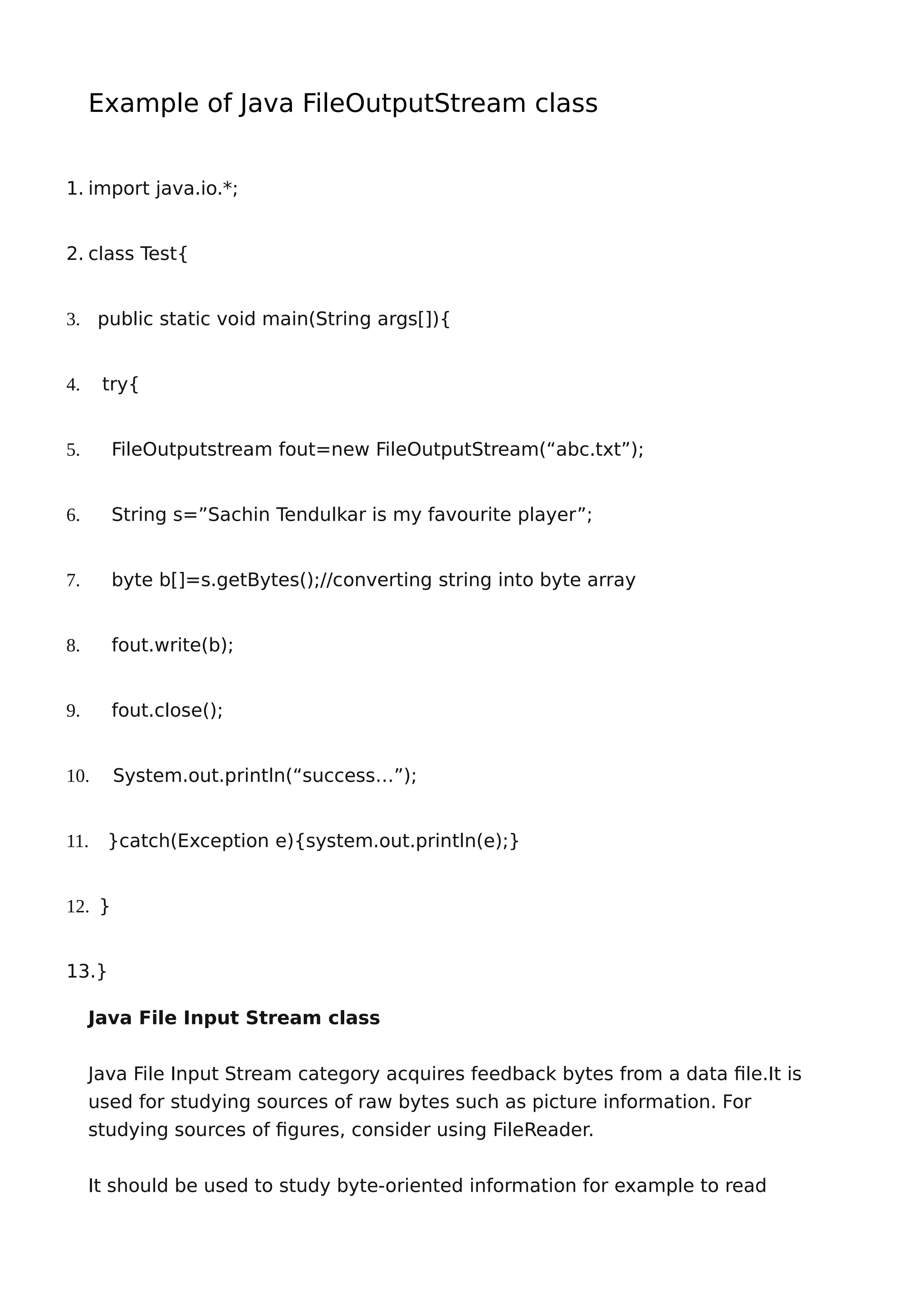 What is java input and output stream? | PDF