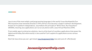 What Is Java Used For? Everything You Should Know | PPT