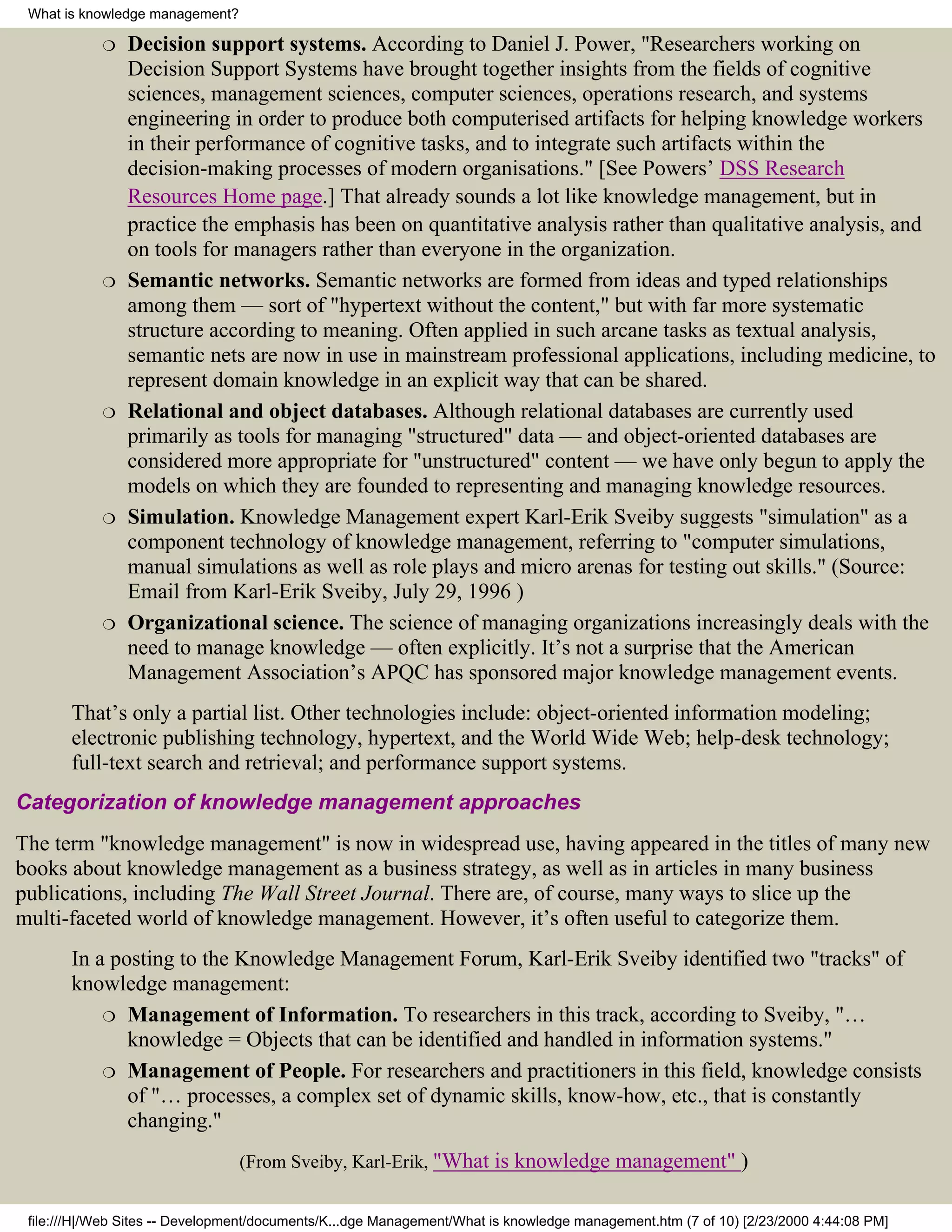 What is knowledge management | PDF