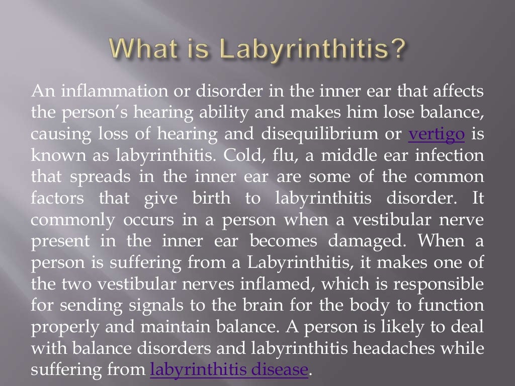 What is labyrinthitis