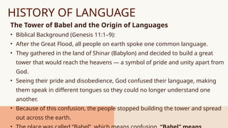 Genesis Language WHAT IS LANGUAGE PURPOSIVE COMMUNICATION | PPTX