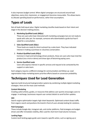 What is Lead Generation in Digital Marketing | PDF