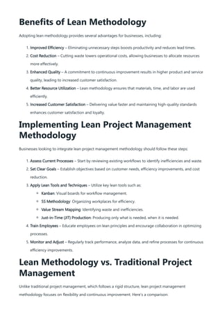 Lean Methodology: A Complete Guide to Implementation | PDF