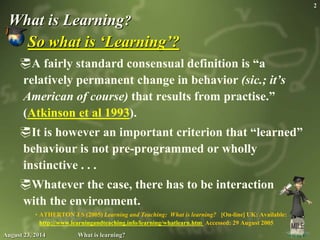 What is learning? | PPTX