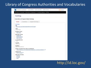 Library of Congress Authorities and Vocabularies http://id.loc.gov/ 
