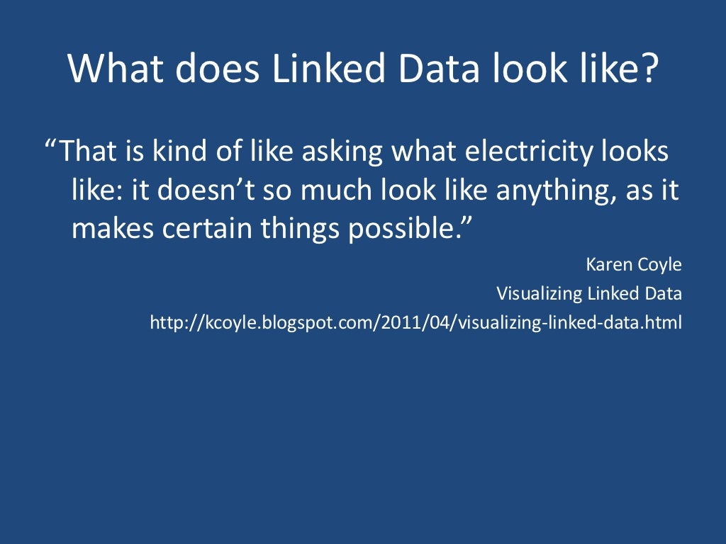 What Is Linked Data And What Does It Mean For Libraries ALAO TEDSIG 
