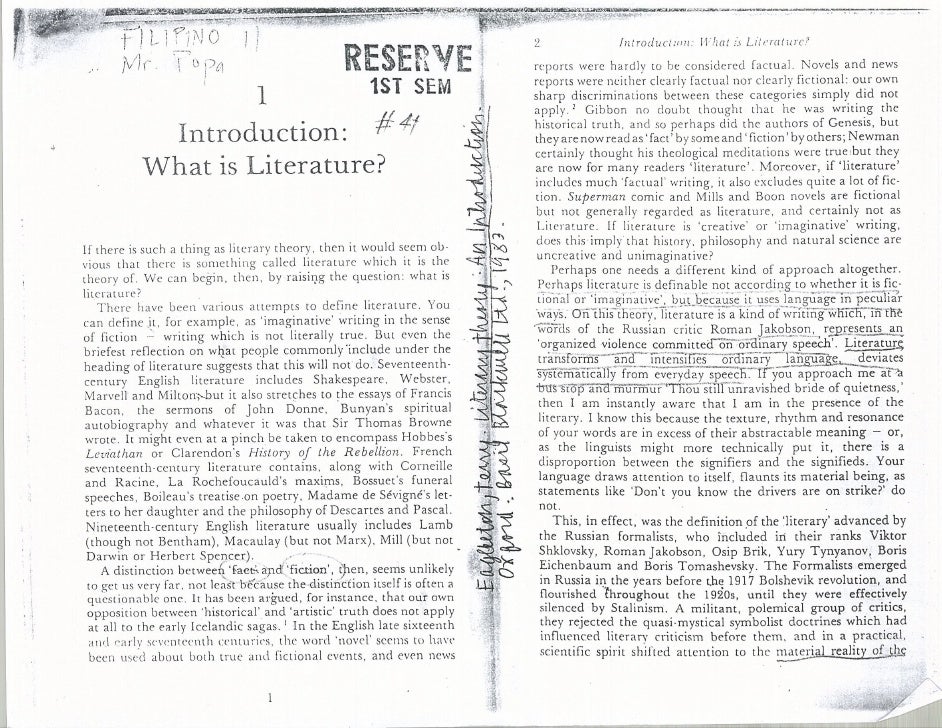 Eagleton essay what is literature