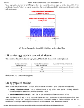 What is lte ca carrier aggregation tutorial | PDF