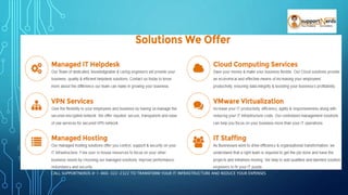 CALL SUPPORTNERDS @ 1-866-322-2322 TO TRANSFORM YOUR IT INFRASTRUCTURE AND REDUCE YOUR EXPENSES
 