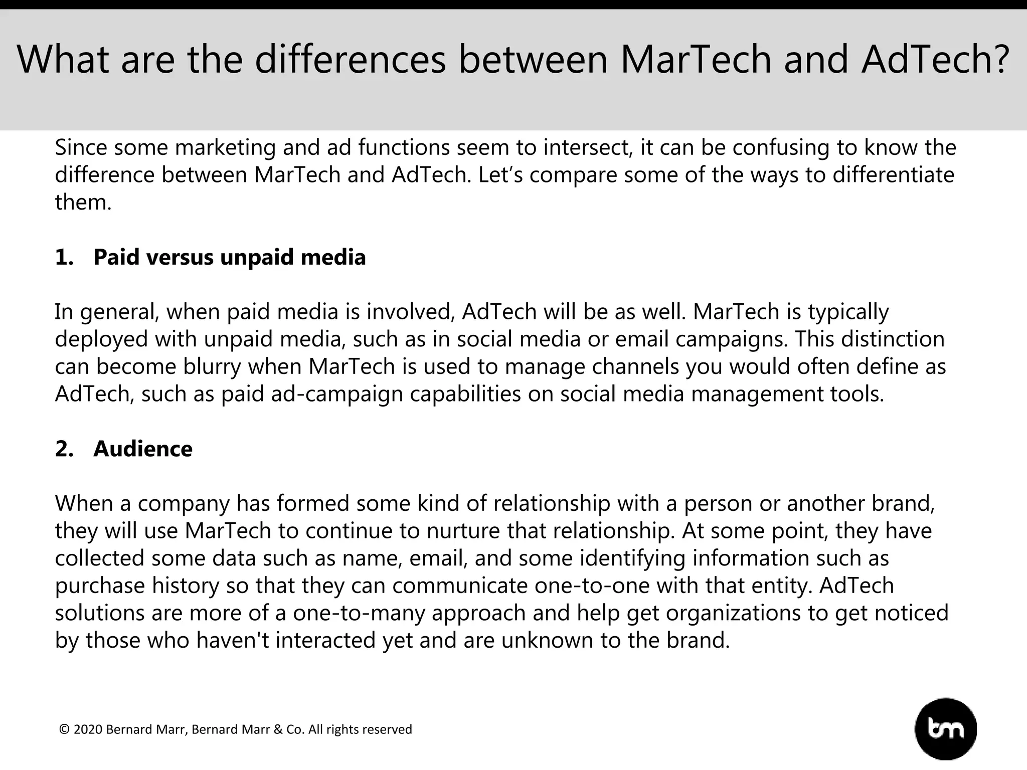 What Is MarTech and AdTech - And What's The Difference? | PPT