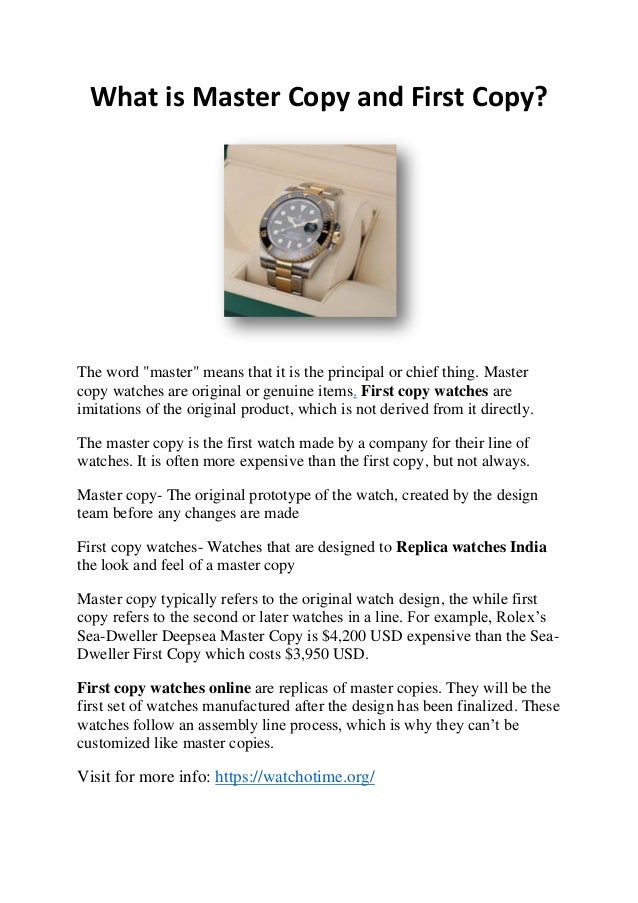 master copy watches