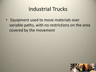 material handling equipment | PPTX
