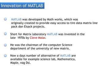 What is matlab | PPTX