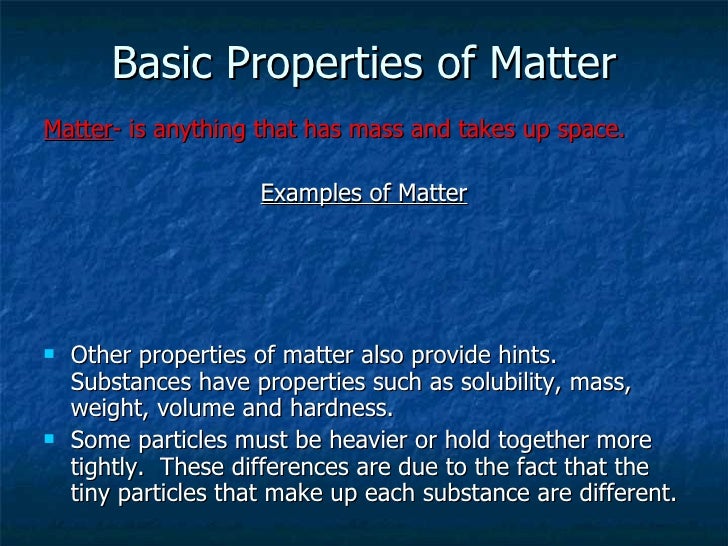 what is matter made of