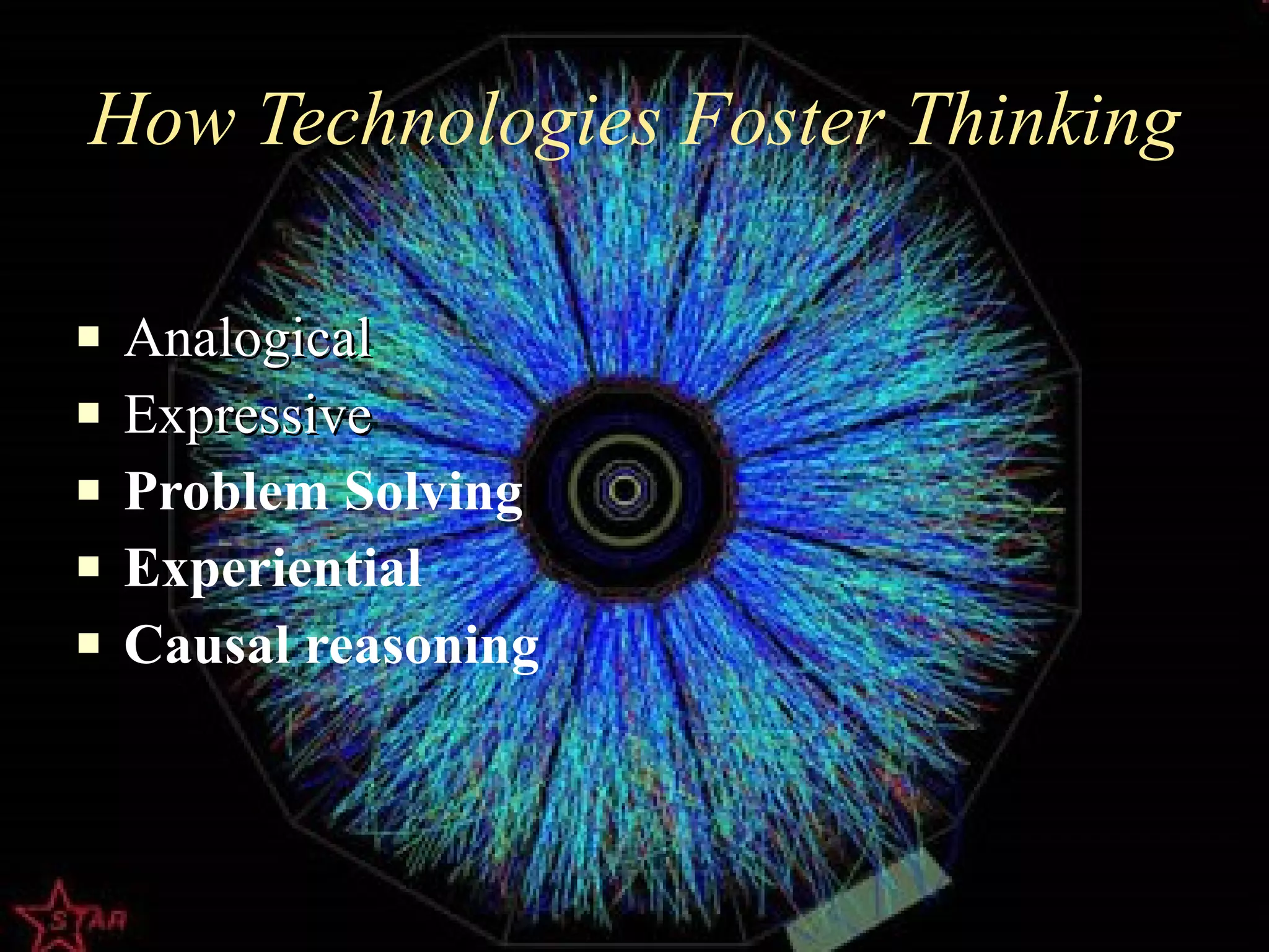 How Technologies Foster Thinking Analogical Expressive Problem Solving Experiential Causal reasoning 