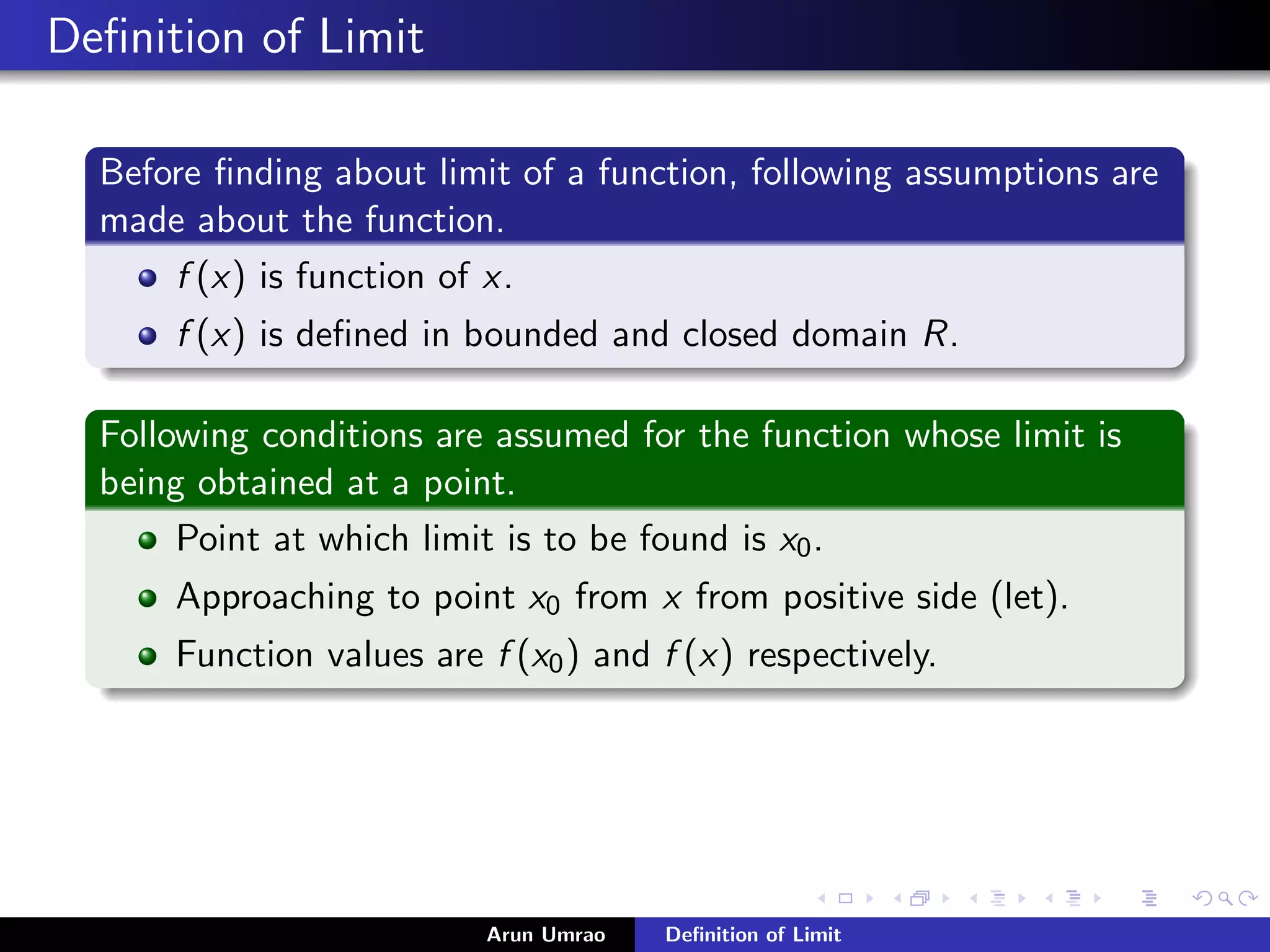 What is meaning of epsilon and delta in limits of a function by Arun ...