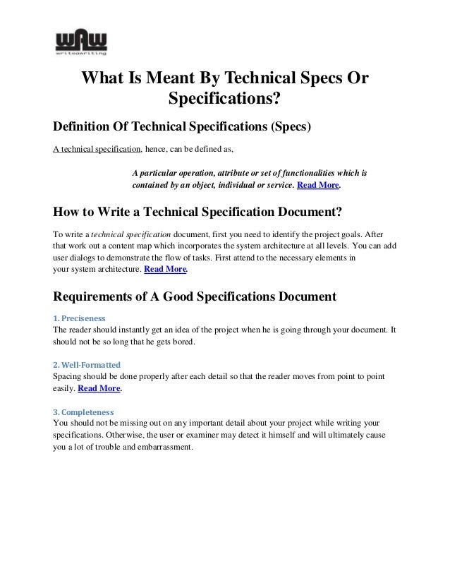 How to write spec