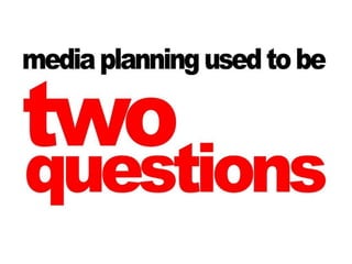 What is media planning?
