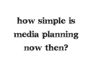 What is media planning?