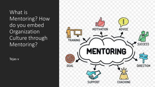 What is
Mentoring? How
do you embed
Organization
Culture through
Mentoring?
Tejas v
 