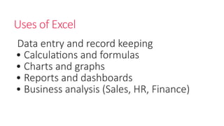 Comprehensive Microsoft Excel Tutorial for Data Management and Analysis ...