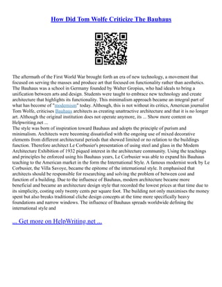 What Is Mies Van Der Rohe | PDF