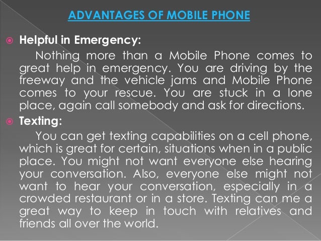 Essay about mobile phone is important