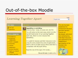 Out-of-the-box Moodle 