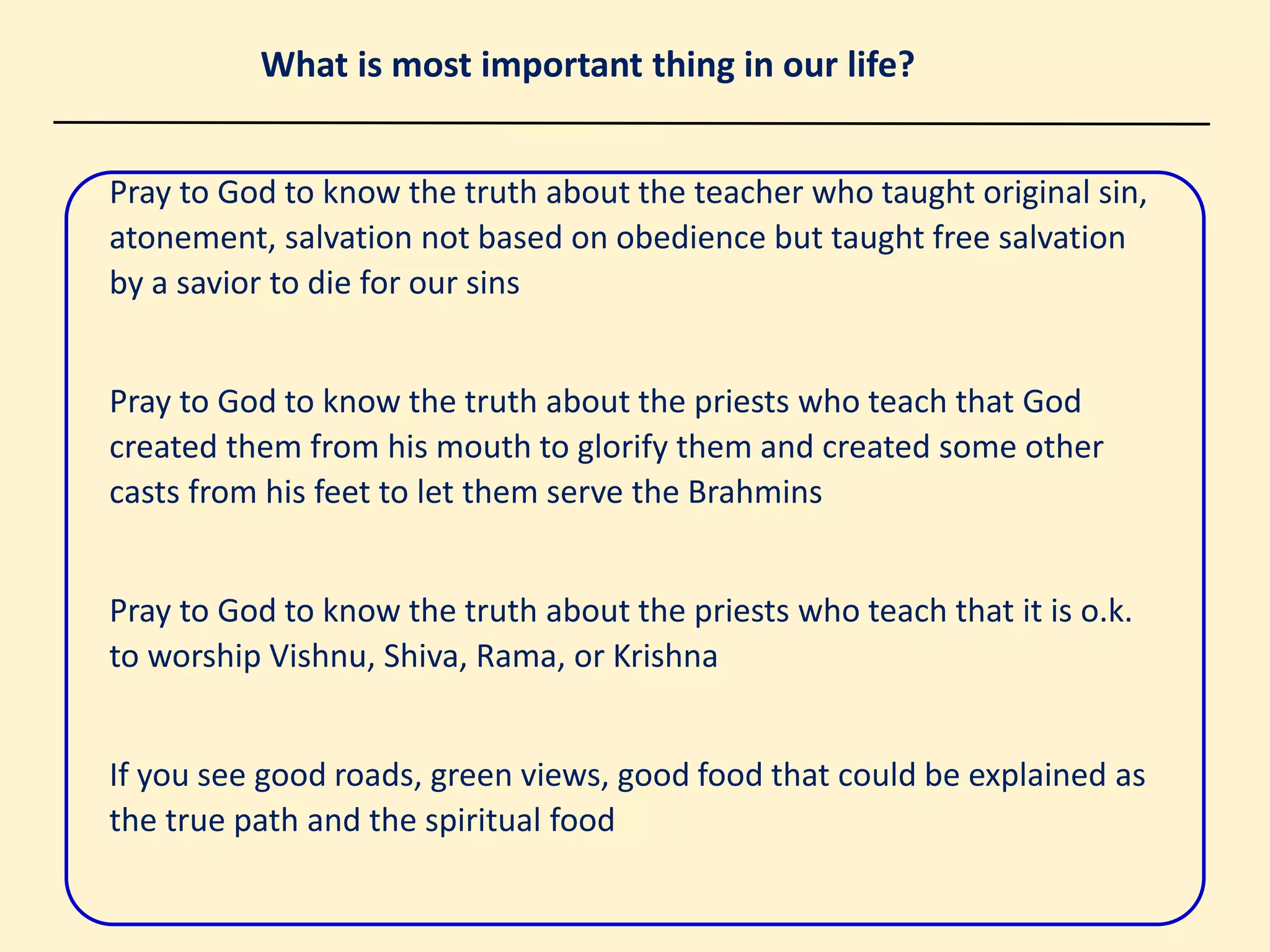 What is most important thing in our life? | PPT