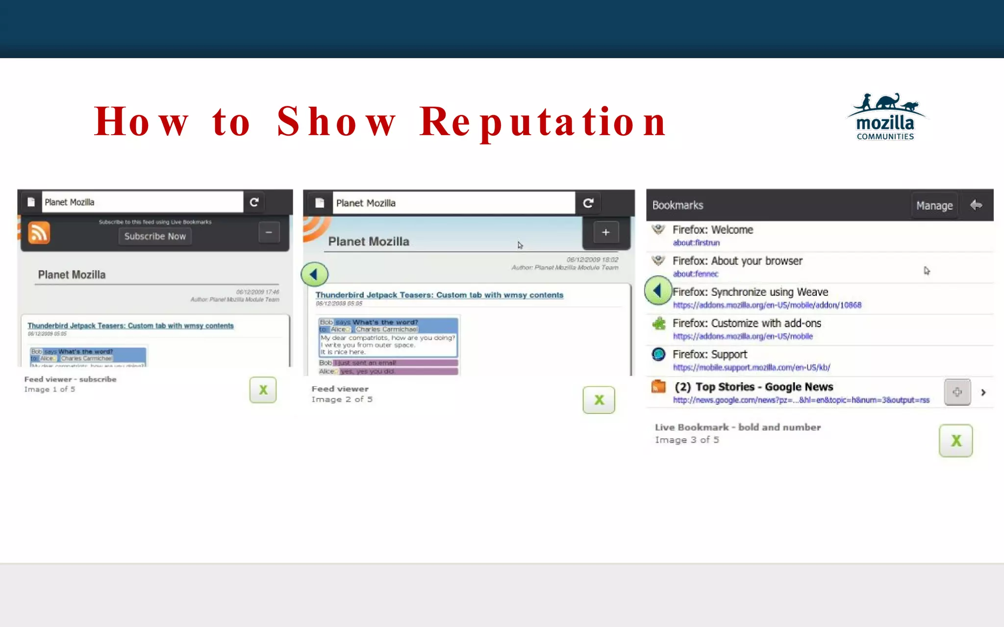 How to Show Reputation 