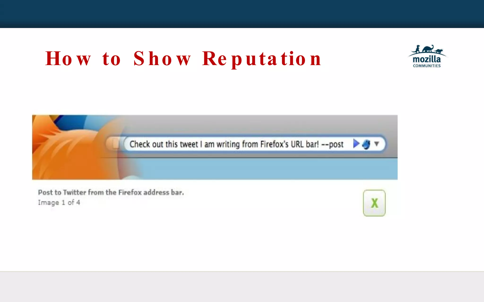 How to Show Reputation 