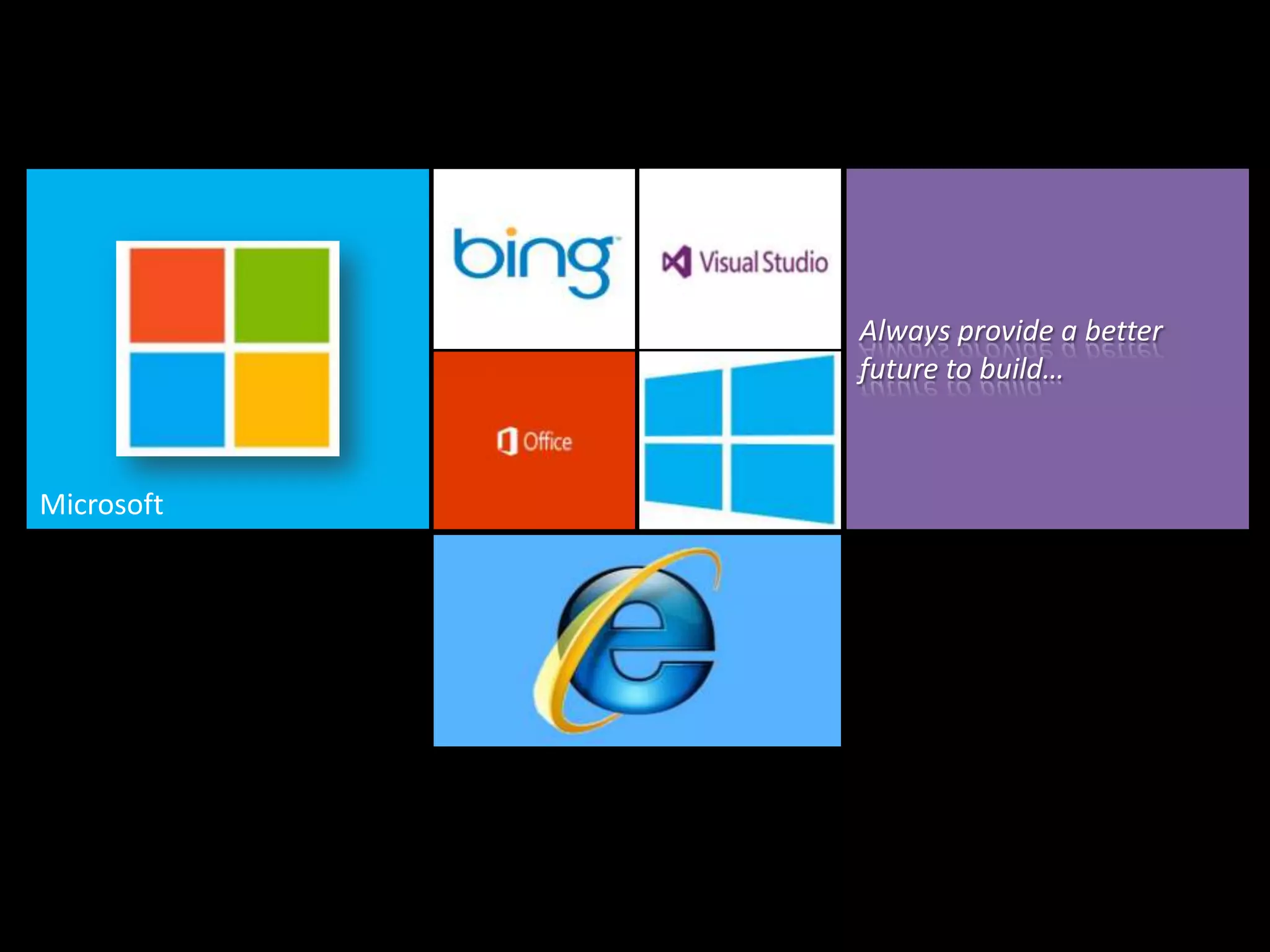Always provide a better
            future to build…



Microsoft
 