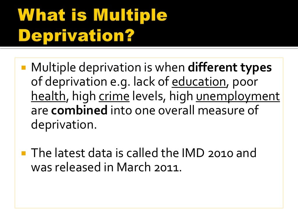What is multiple deprivation