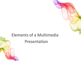 What is Multimedia presentation and design | PPTX