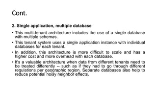 Multitenancy in cloud computing architecture | PDF