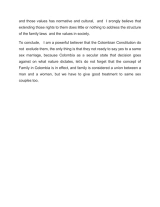 Same sex marriage in Colombia | PDF
