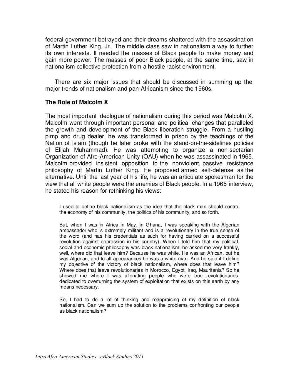 What is Nationalism vs Panafricanism Compare the Similarities and