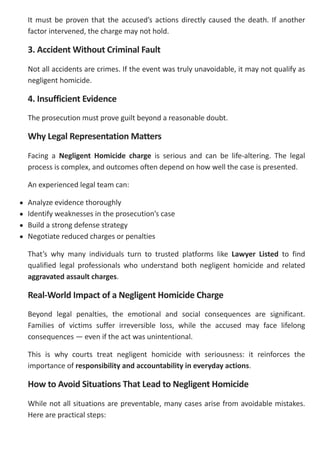 Avoidable Consequences Understanding Negligent Homicide: Legal Definitions, Consequences, and ...