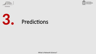 What is Network Science?
Predictions
3.
 