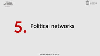 What is Network Science?
Political networks
5.
 