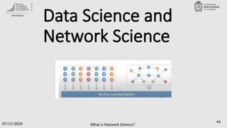 What is Network Science?
07/11/2024 44
Data Science and
Network Science
 