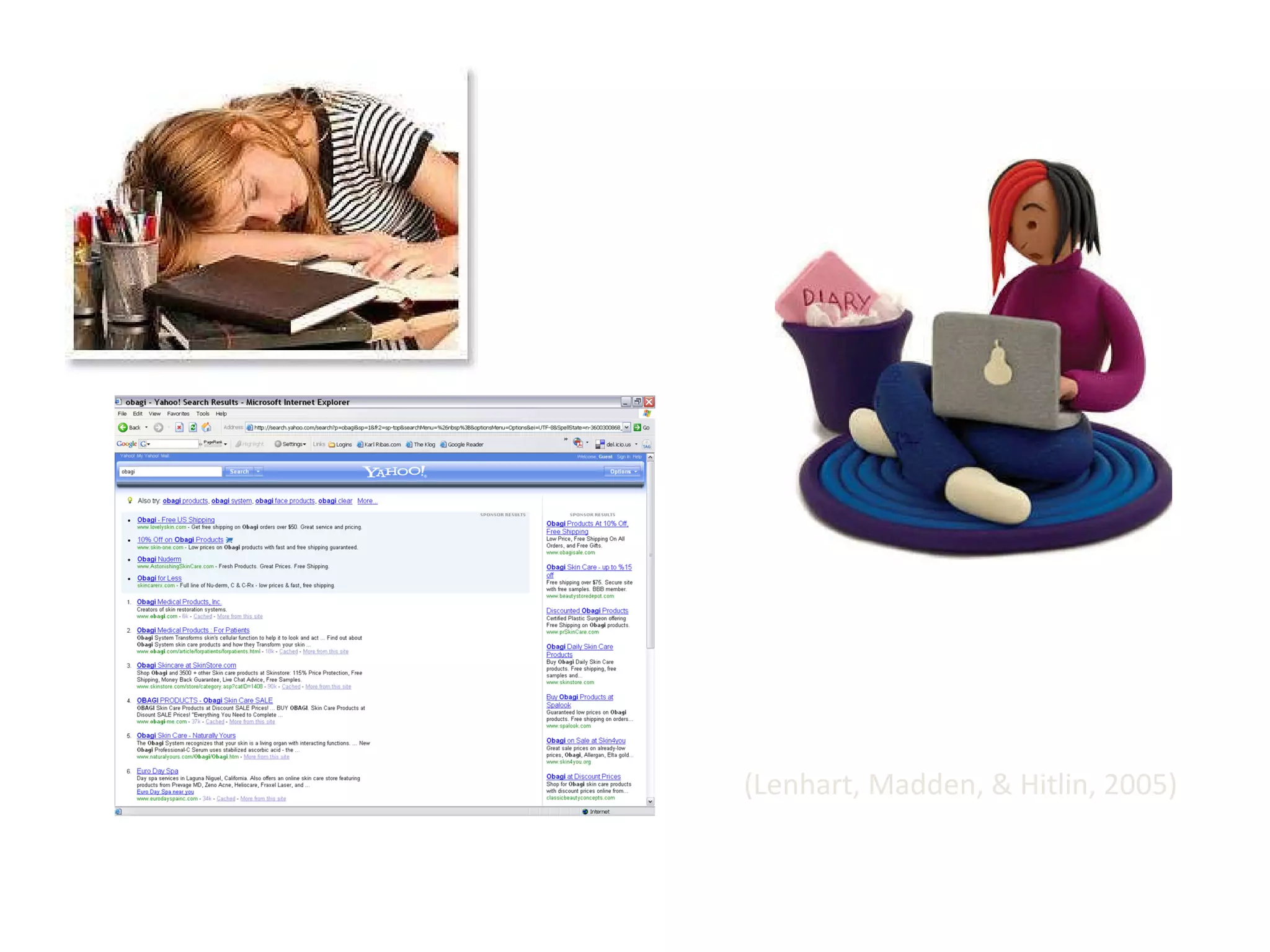   (Lenhart, Madden, & Hitlin, 2005) blogger Similar to book use 